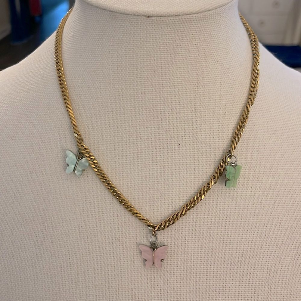 Unknown brand Gold Butterfly Necklace